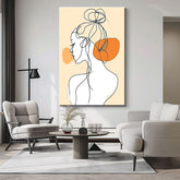 Painting by Numbers Art Minimalism Line Drawing Woman with Bun